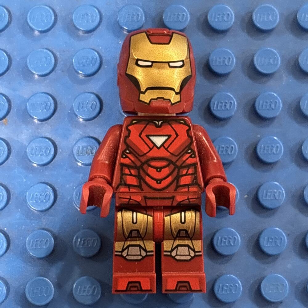 Lego Iron Man Minifigure #sh1015 Mark 6 Armor Visor Set #76313 Marvel Logo